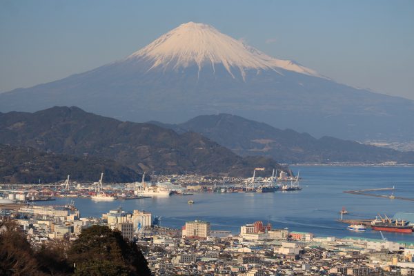 Tea in Japan. Regions 3 Shizuoka Mount Fuji view